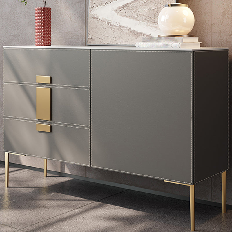 Glam Buffet Table Stone Sideboard Armadio con porte per soggiorno