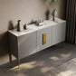 Glam Buffet Table Stone Sideboard Armadio con porte per soggiorno