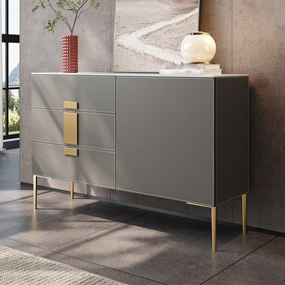 Glam Buffet Table Stone Sideboard Armadio con porte per soggiorno