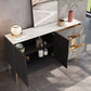 Glam Buffet Table Stone Sideboard Armadio con porte per soggiorno