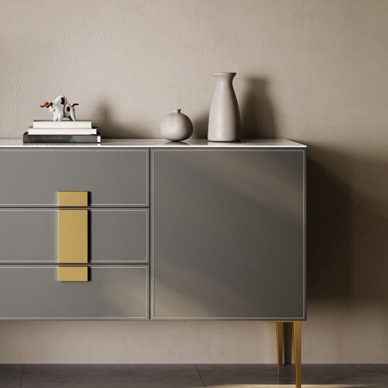 Glam Buffet Table Stone Sideboard Armadio con porte per soggiorno