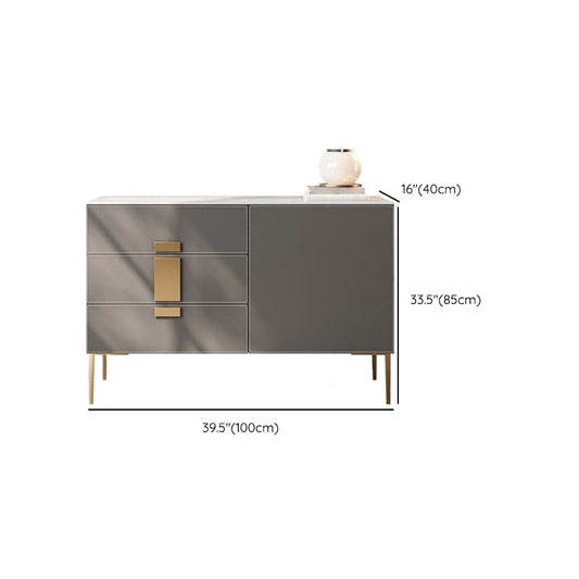 Glam Buffet Table Stone Sideboard Armadio con porte per soggiorno