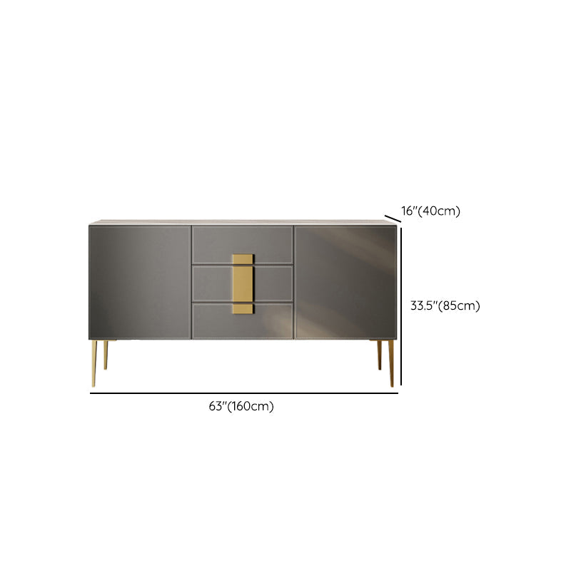 Glam Buffet Table Stone Sideboard Armadio con porte per soggiorno