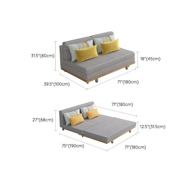 Divano per dormiente futon senza braccia contemporaneo divano letto per dormiente futon grigio