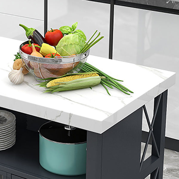 Tavolo da pranzo moderno per cucina da cucina tavolo da base di base in metallo con cassetto