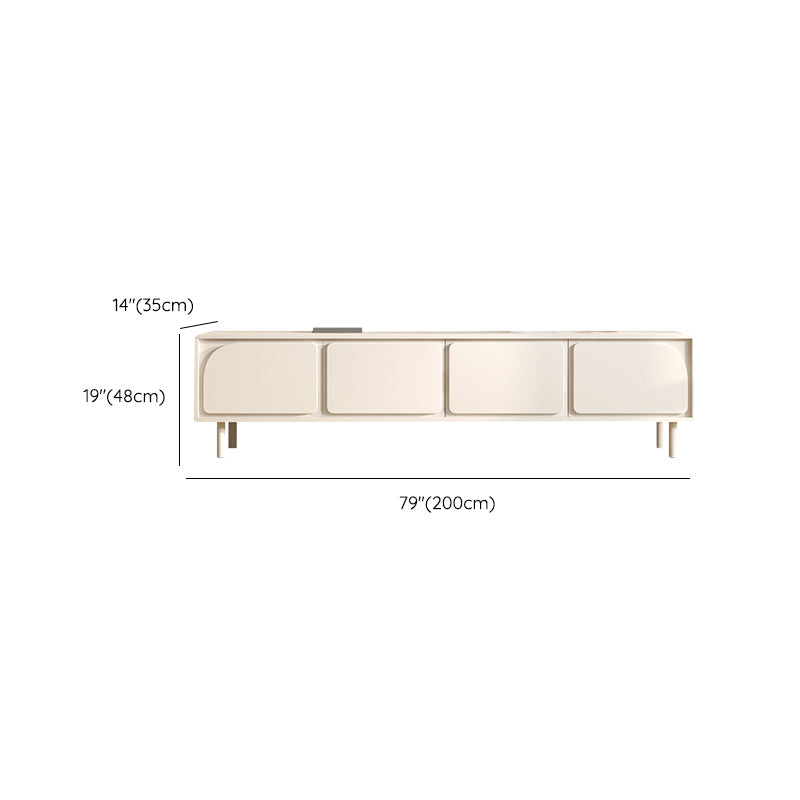 Contemporary TV Console Wooden White Media Console with Doors Clearhalo 'furn' 'furn_tv_stands_entertainment_centers' 'Furniture' 'Living Room Furniture' 'TV Stands & Entertainment Centers' 'TV Stands & Media Storage Furniture' 'tv_stands_entertainment_centers' 7309277