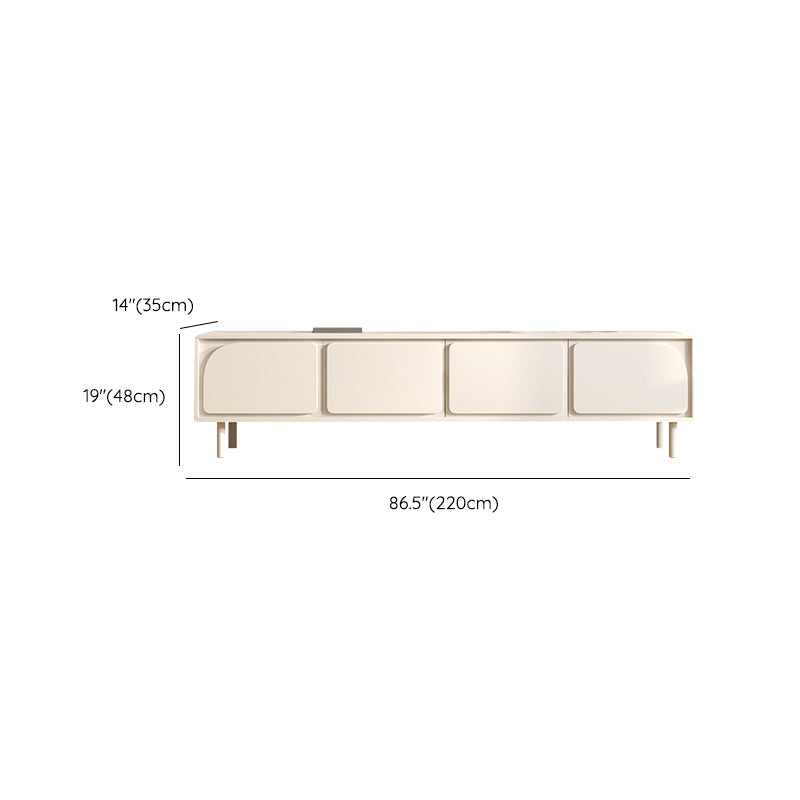 Contemporary TV Console Wooden White Media Console with Doors Clearhalo 'furn' 'furn_tv_stands_entertainment_centers' 'Furniture' 'Living Room Furniture' 'TV Stands & Entertainment Centers' 'TV Stands & Media Storage Furniture' 'tv_stands_entertainment_centers' 7309278