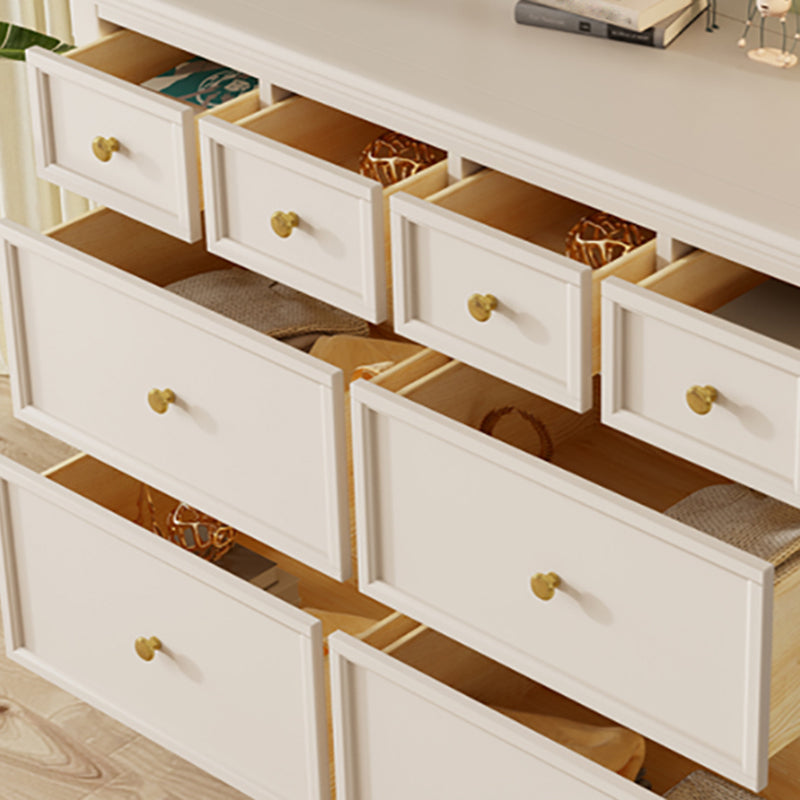 Tocador de madera tocador de cofre de almacenamiento glam clásico para dormitorio