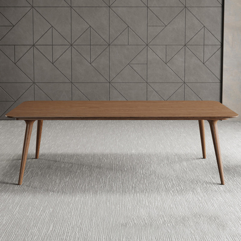 Rectangular Shaped Office Table 4 Legs Conference Table in Brown Clearhalo 'furn' 'furn_office_desk' 'Furniture' 'Office Desks' 'Office Furniture' 'office_desk' 7309337