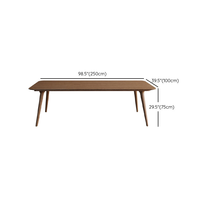 Rectangular Shaped Office Table 4 Legs Conference Table in Brown Clearhalo 'furn' 'furn_office_desk' 'Furniture' 'Office Desks' 'Office Furniture' 'office_desk' 7309350