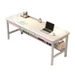 Bureau de bureau en bois moderne 1 Shelf Rectangle Writing Desk avec base en H pour la maison