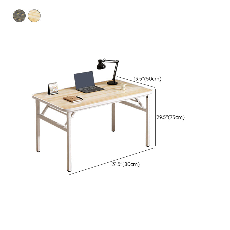 Contemporary Folding Office Desk Home Writing Desk with H-Shape Base , 29.5" H Clearhalo 'furn' 'furn_office_desk' 'Furniture' 'Office Desks' 'Office Furniture' 'office_desk' 7309391