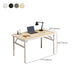Contemporary Folding Office Desk Home Writing Desk with H-Shape Base , 29.5" H Clearhalo 'furn' 'furn_office_desk' 'Furniture' 'Office Desks' 'Office Furniture' 'office_desk' 7309394