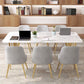 Rectangular Shaped Conference Table 2 Legs Writing Desk in White Clearhalo 'furn' 'furn_office_desk' 'Furniture' 'Office Desks' 'Office Furniture' 'office_desk' 7309424