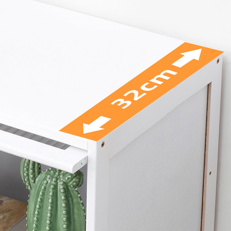 Contemporary White Wood Storage Cabinet Knobs Rectangle Storage Cabinet Clearhalo 'Cabinets & Chests' 'cabinets_chests' 'furn' 'furn_cabinets_chests' 'Furniture' 'Living Room Furniture' 7309587