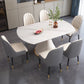 Contemporary Dining Room Dinner Table Pedestal Extendable Dining Table