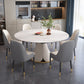 Contemporary Dining Room Dinner Table Pedestal Extendable Dining Table