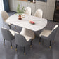 Contemporary Dining Room Dinner Table Pedestal Extendable Dining Table