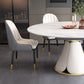 Contemporary Dining Room Dinner Table Pedestal Extendable Dining Table