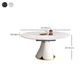 Contemporary Dining Room Dinner Table Pedestal Extendable Dining Table