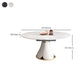 Contemporary Dining Room Dinner Table Pedestal Extendable Dining Table