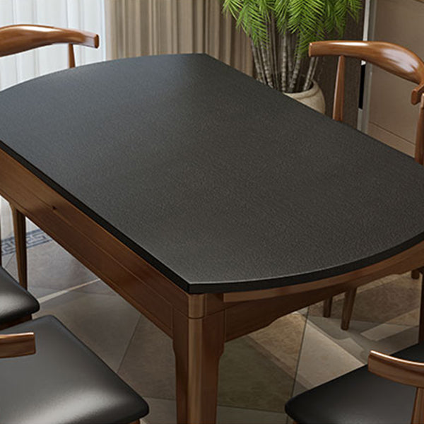 Kitchen Contemporary Dinner Table 4 Legs Extendable Dining Table Clearhalo 'Dining Tables & Seating' 'Dining Tables' 'dining_table' 'furn' 'furn_dining_table' 'Furniture' 'Kitchen & Dining Furniture' 7309825