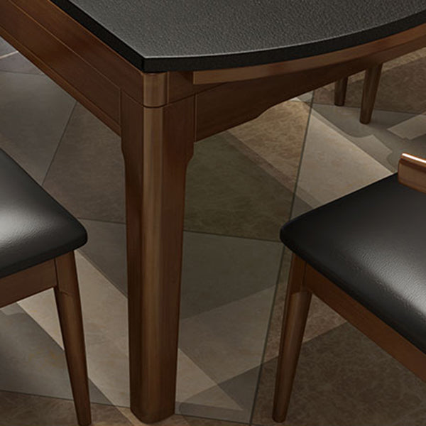 Kitchen Contemporary Dinner Table 4 Legs Extendable Dining Table Clearhalo 'Dining Tables & Seating' 'Dining Tables' 'dining_table' 'furn' 'furn_dining_table' 'Furniture' 'Kitchen & Dining Furniture' 7309828