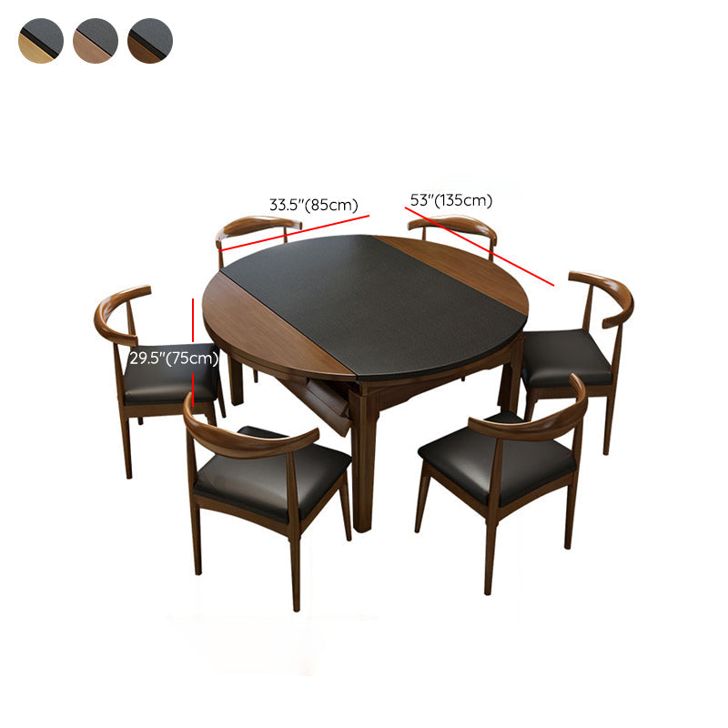 Kitchen Contemporary Dinner Table 4 Legs Extendable Dining Table Clearhalo 'Dining Tables & Seating' 'Dining Tables' 'dining_table' 'furn' 'furn_dining_table' 'Furniture' 'Kitchen & Dining Furniture' 7309832