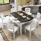 Contemporary Kitchen Dinner Table 4 Legs Extendable Dining Table Clearhalo 'Dining Tables & Seating' 'Dining Tables' 'dining_table' 'furn' 'furn_dining_table' 'Furniture' 'Kitchen & Dining Furniture' 7309834
