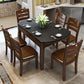 Contemporary Kitchen Dinner Table 4 Legs Extendable Dining Table Clearhalo 'Dining Tables & Seating' 'Dining Tables' 'dining_table' 'furn' 'furn_dining_table' 'Furniture' 'Kitchen & Dining Furniture' 7309837