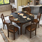 Contemporary Kitchen Dinner Table 4 Legs Extendable Dining Table Clearhalo 'Dining Tables & Seating' 'Dining Tables' 'dining_table' 'furn' 'furn_dining_table' 'Furniture' 'Kitchen & Dining Furniture' 7309839