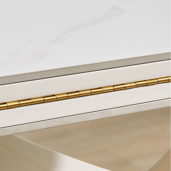 Mesa de comedor de cocina contemporánea, mesa de comedor extensible de 4 patas