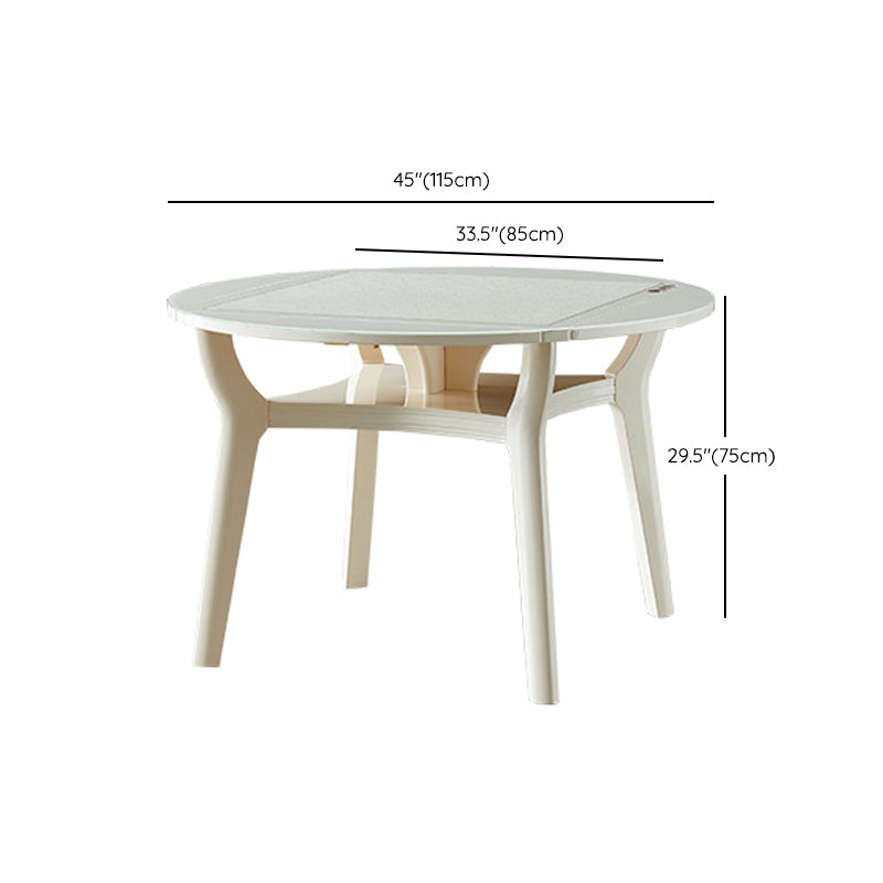 Mesa de comedor de cocina contemporánea, mesa de comedor extensible de 4 patas