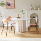 Scandinavian Round Cream White Dining Table for 2-4 People Artificial Wood Table Top with Tripod Leg Clearhalo 'Dining Tables & Seating' 'Dining Tables' 'dining_table' 'furn' 'furn_dining_table' 'Furniture' 'Kitchen & Dining Furniture' 7309900