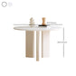 Scandinavian Round Cream White Dining Table for 2-4 People Artificial Wood Table Top with Tripod Leg Clearhalo 'Dining Tables & Seating' 'Dining Tables' 'dining_table' 'furn' 'furn_dining_table' 'Furniture' 'Kitchen & Dining Furniture' 7309907