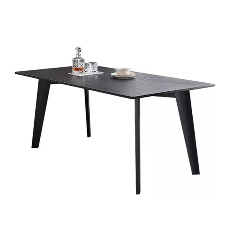 Black Dinette Table with 4 Legs Contemporary Dining Table for Home Without Chairs Clearhalo 'Dining Tables & Seating' 'Dining Tables' 'dining_table' 'furn' 'furn_dining_table' 'Furniture' 'Kitchen & Dining Furniture' 7309915