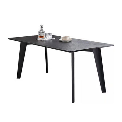 Black Dinette Table with 4 Legs Contemporary Dining Table for Home Without Chairs Clearhalo 'Dining Tables & Seating' 'Dining Tables' 'dining_table' 'furn' 'furn_dining_table' 'Furniture' 'Kitchen & Dining Furniture' 7309915