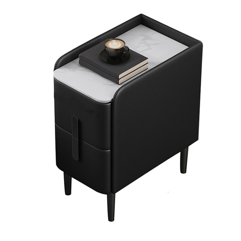 Modernos 2 cajones acento mesa de noche de mesa antiguo gabinete en la cama