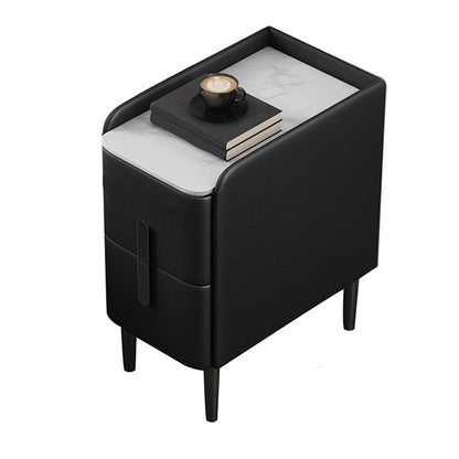 Modernos 2 cajones acento mesa de noche de mesa antiguo gabinete en la cama