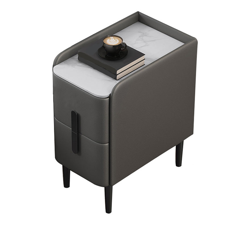 Modernos 2 cajones acento mesa de noche de mesa antiguo gabinete en la cama