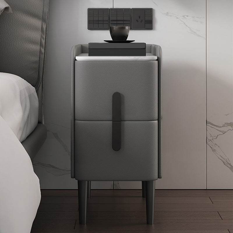 Modernos 2 cajones acento mesa de noche de mesa antiguo gabinete en la cama