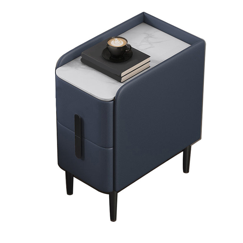 Modernos 2 cajones acento mesa de noche de mesa antiguo gabinete en la cama