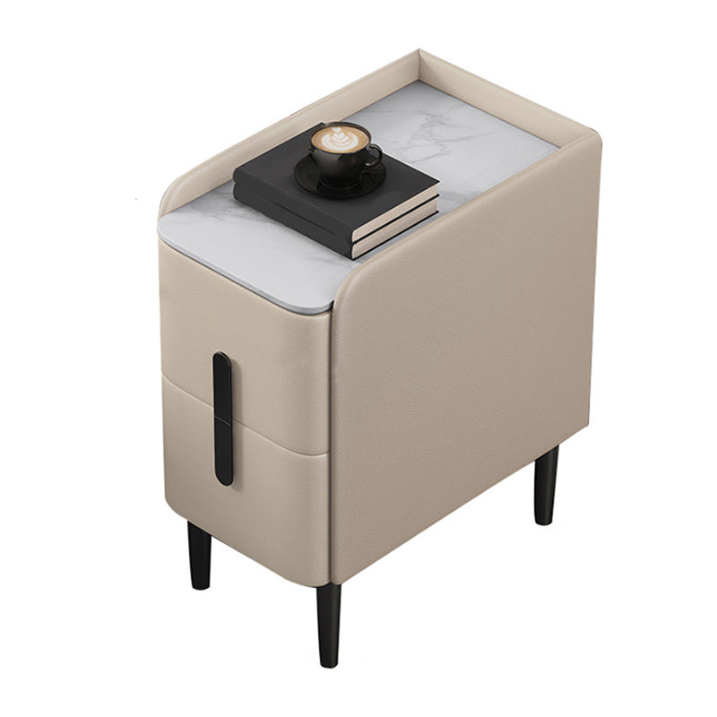 Modernos 2 cajones acento mesa de noche de mesa antiguo gabinete en la cama