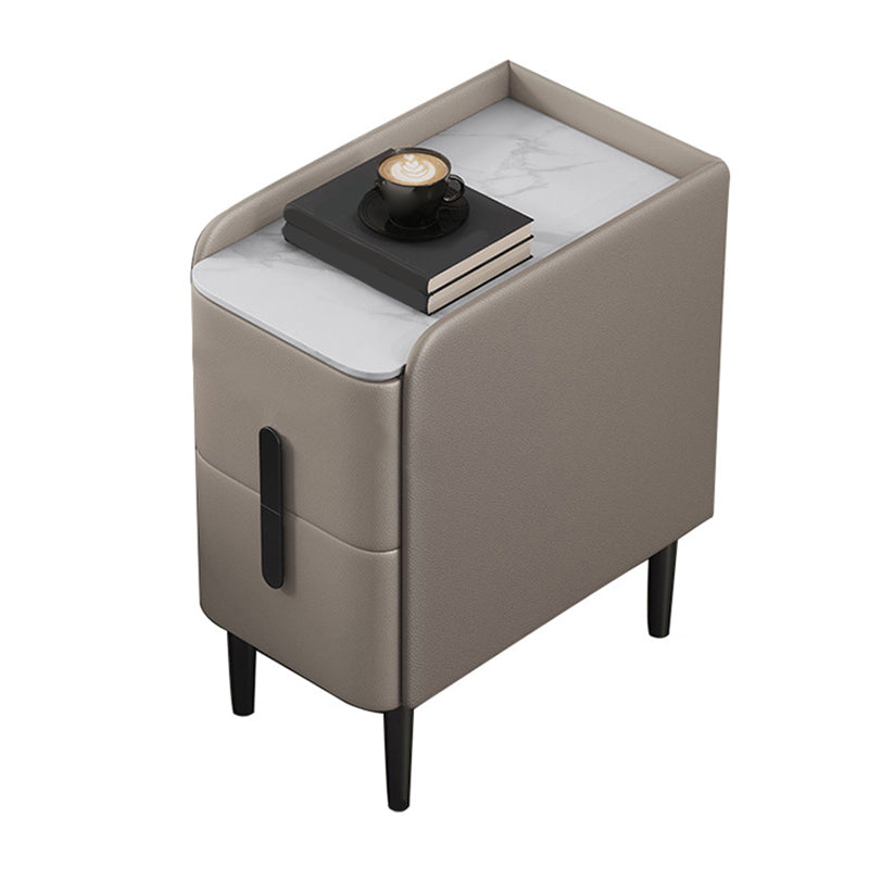 Modernos 2 cajones acento mesa de noche de mesa antiguo gabinete en la cama