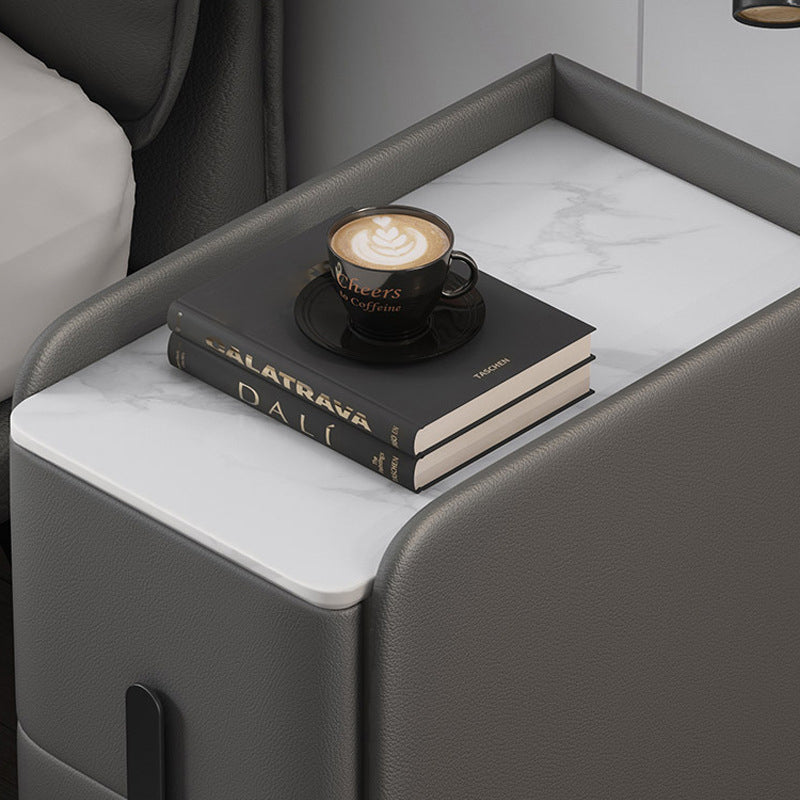 Modernos 2 cajones acento mesa de noche de mesa antiguo gabinete en la cama