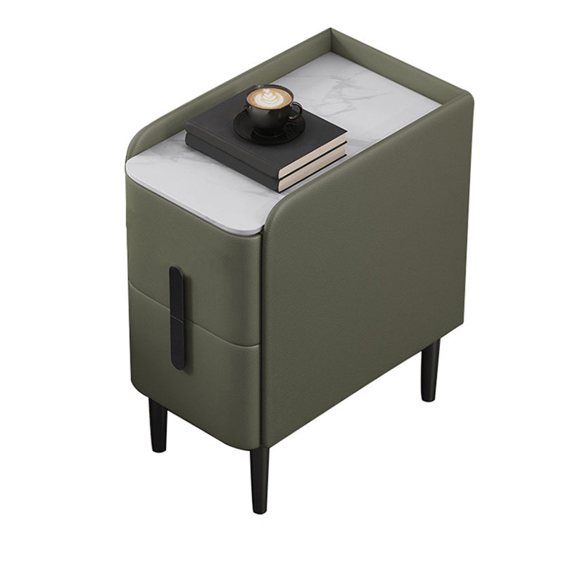 Modernos 2 cajones acento mesa de noche de mesa antiguo gabinete en la cama