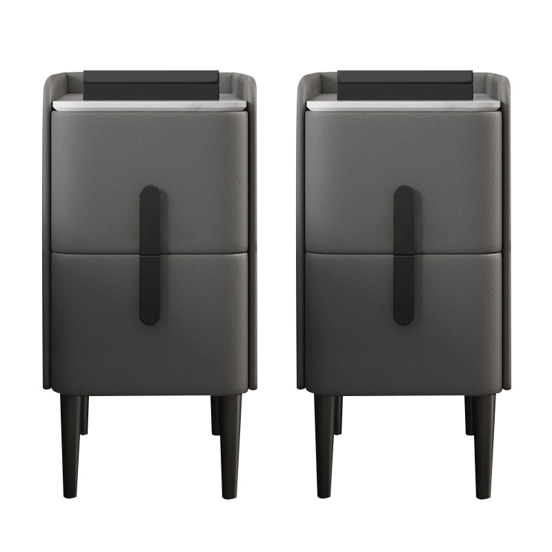 Modernos 2 cajones acento mesa de noche de mesa antiguo gabinete en la cama