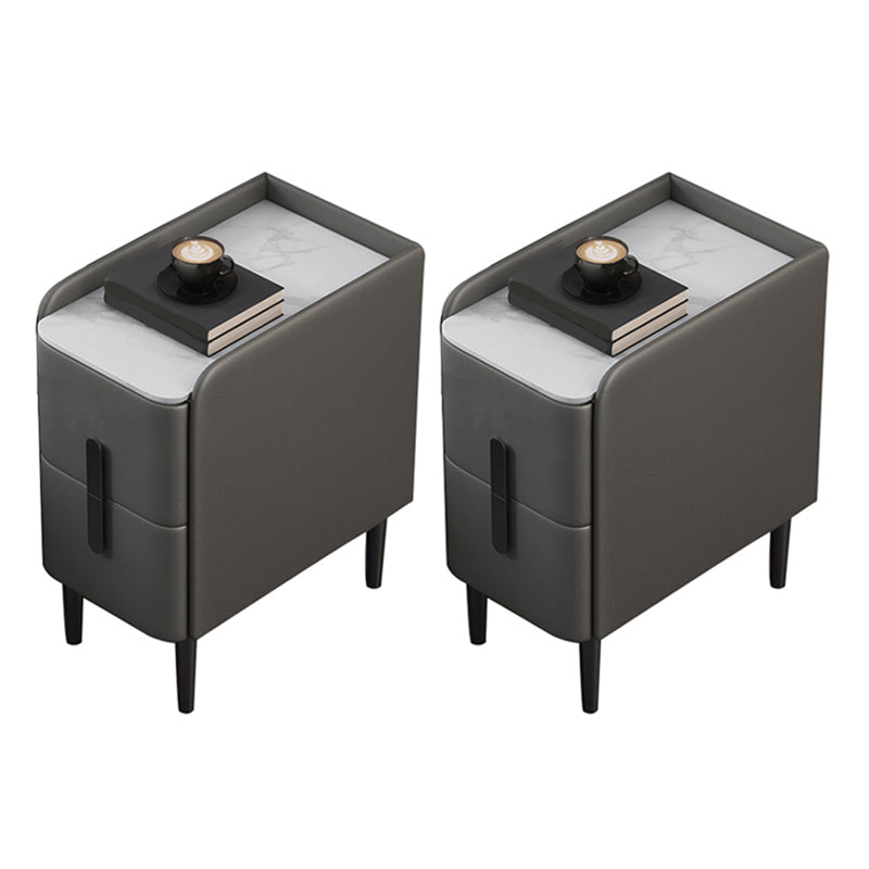 Modernos 2 cajones acento mesa de noche de mesa antiguo gabinete en la cama