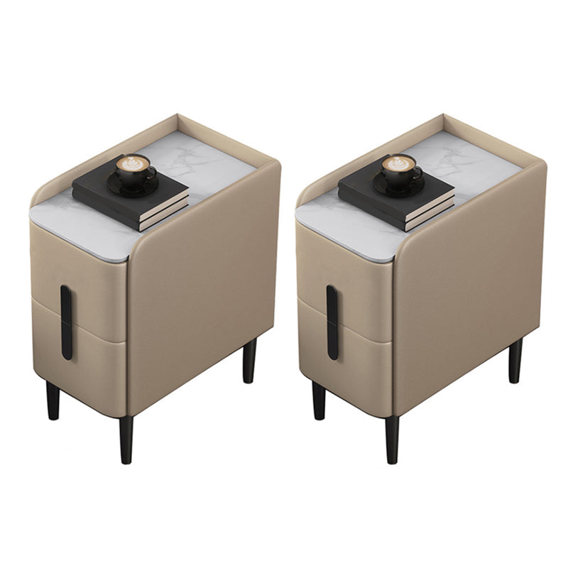 Modernos 2 cajones acento mesa de noche de mesa antiguo gabinete en la cama