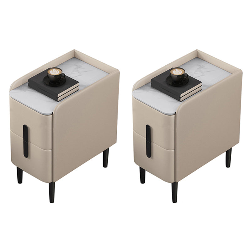 Modernos 2 cajones acento mesa de noche de mesa antiguo gabinete en la cama